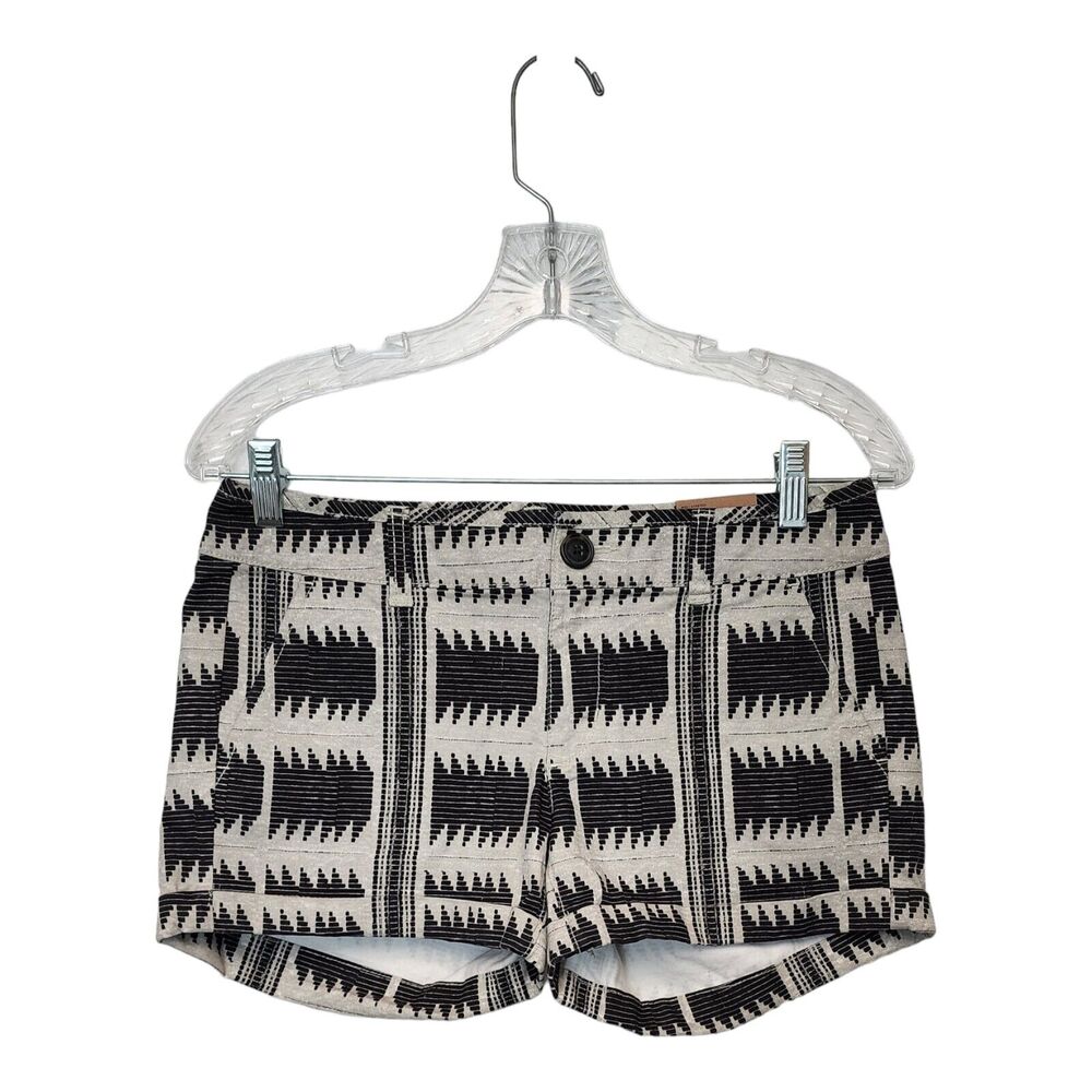 American Eagle Outfitters Mid Rise Shorts Women's Size 4 Aztec Tribal Black Gray